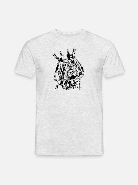 SPINONE ITALIANO Krone Hund Hunde Wilsigns - Männer T-Shirt - Grau meliert