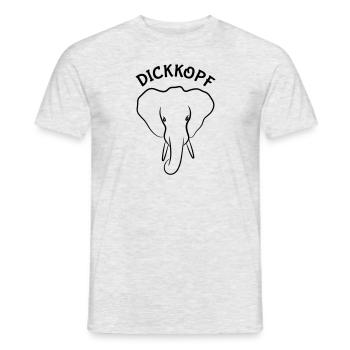 Dickkopf Elefant - Männer T-Shirt - Grau meliert - Vorne - AI Model Male 178 dark (178cm)