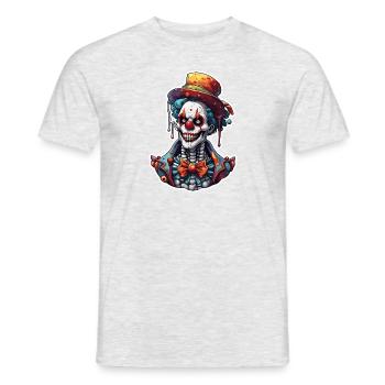 Clown d’horreur / Cirque / Drôle / Spectacle / Halloween - T-shirt homme - gris chiné - Devant - AI Model Male 178 dark (178cm)