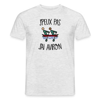 J'peux pas j'ai aviron - T-shirt homme - gris chiné - Devant - AI Model Male 178 dark (178cm)