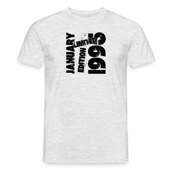 JANVIER 1995 LIMITED EDITION - T-shirt homme - gris chiné - Devant - AI Model Male 178 dark (178cm)