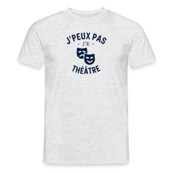 J peux pas j ai Théâtre - T-shirt homme - gris chiné - Devant - AI Model Male 178 dark (178cm)
