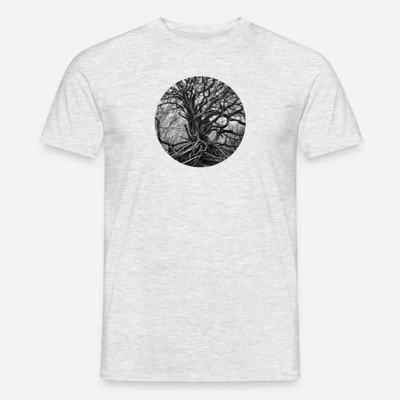 Baum des Lebens - Männer T-Shirt - Grau meliert