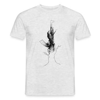 Pic Ak47 - T-shirt homme - gris chiné - Devant - AI Model Male 178 dark (178cm)
