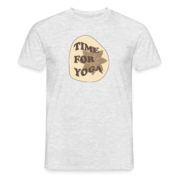Time for Yoga - Men's T-Shirt - heather grey - Front - AI Model Male 178 dark (178cm)