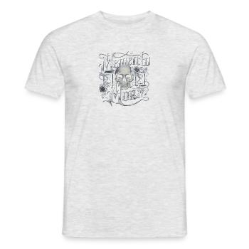Memento Mori, Embrace the Present - Men's T-Shirt - heather grey - Front - AI Model Male 178 dark (178cm)