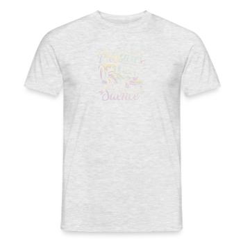 The Simple Joy Of Reading In Silence - Männer T-Shirt - Grau meliert - Vorne - AI Model Male 178 dark (178cm)
