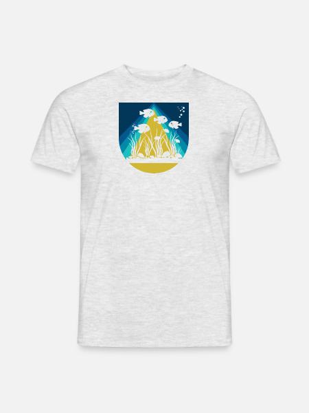 Calmar d’aquarium - T-shirt homme - gris chiné