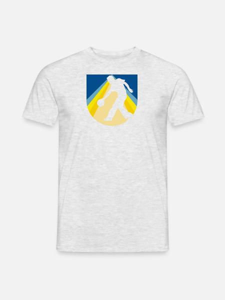 Bowling Pin Kugel - Männer T-Shirt - Grau meliert