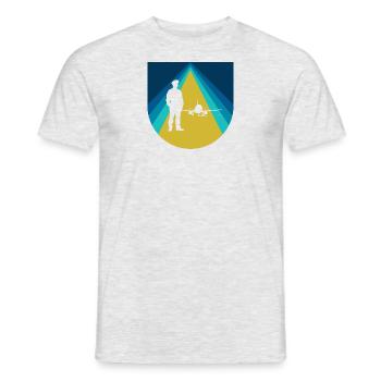 Hôtesse de l’air Trafic aérien - T-shirt homme - gris chiné - Devant - AI Model Male 178 dark (178cm)