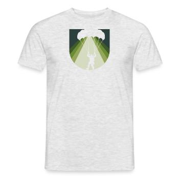 Parachute d’adrénaline - T-shirt homme - gris chiné - Devant - AI Model Male 178 dark (178cm)