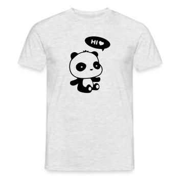 Panda Hi - T-shirt homme - gris chiné - Devant - AI Model Male 178 dark (178cm)