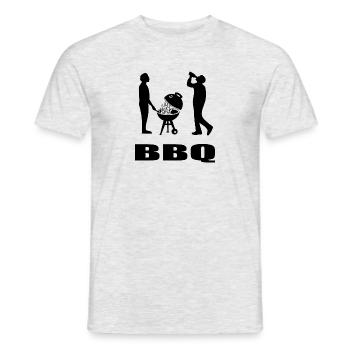 BBQ - Männer T-Shirt - Grau meliert - Vorne - AI Model Male 178 dark (178cm)