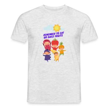 Summer Fruits Breakfast Holiday Children's Fashion - Men's T-Shirt - heather grey - Front - AI Model Male 178 dark (178cm)