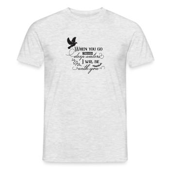 I Will Be With You - Men's T-Shirt - heather grey - Front - AI Model Male 178 dark (178cm)
