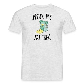 J'peux pas j'ai trek - T-shirt homme - gris chiné - Devant - AI Model Male 178 dark (178cm)
