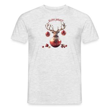 Echt jetzt? - Männer T-Shirt - Grau meliert - Vorne - AI Model Male 178 dark (178cm)