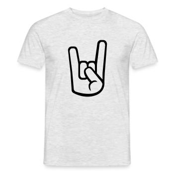 Rock Metal - Männer T-Shirt - Grau meliert - Vorne - AI Model Male 178 dark (178cm)