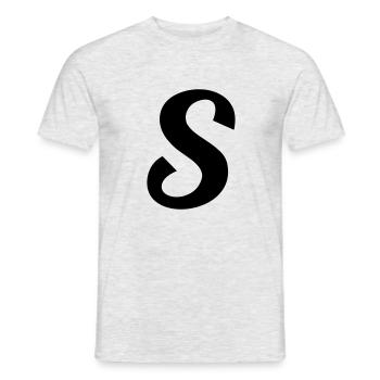 S - Männer T-Shirt - Grau meliert - Vorne - AI Model Male 178 dark (178cm)