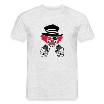 bad circus clown - Men's T-Shirt - heather grey - Front - AI Model Male 178 dark (178cm)
