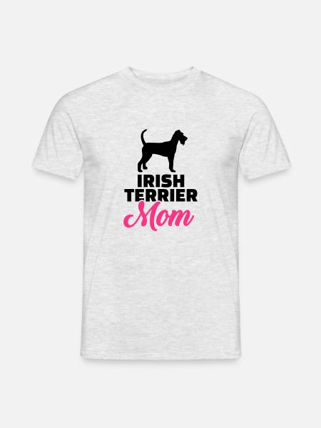 Irish Terrier - Männer T-Shirt - Grau meliert