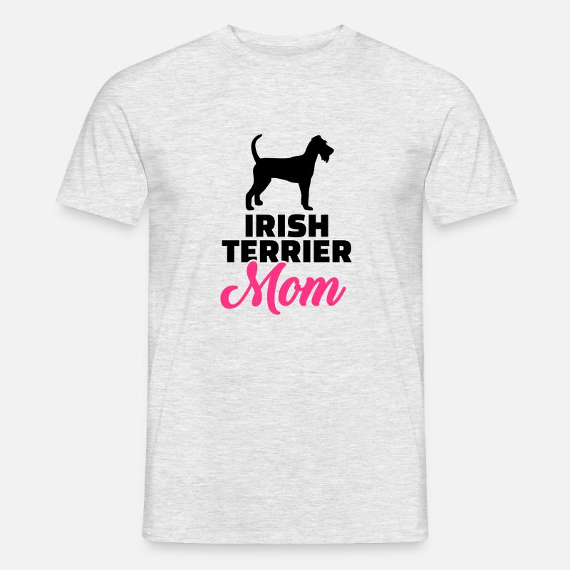 Irish Terrier - Männer T-Shirt - Grau meliert