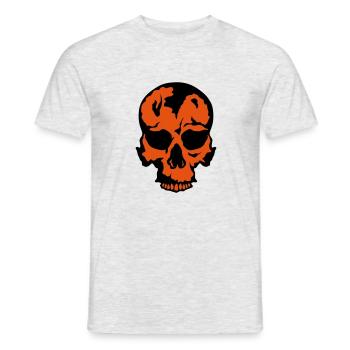 Kopf des Todes skull crane - Männer T-Shirt - Grau meliert - Vorne - AI Model Male 178 dark (178cm)