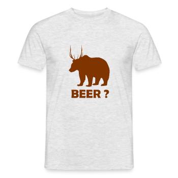 Beer? - Men's T-Shirt - heather grey - Front - AI Model Male 178 dark (178cm)