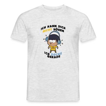 Gaming T-Shirts Mann Junge Gamer Geschenke - Männer T-Shirt - Grau meliert - Vorne - AI Model Male 178 dark (178cm)