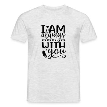 I am always with you - Men's T-Shirt - heather grey - Front - AI Model Male 178 dark (178cm)