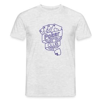 boardgame chess backgammon game night - Männer T-Shirt - Grau meliert - Vorne - AI Model Male 178 dark (178cm)