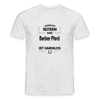 Berber Pferd Geschenk - Männer T-Shirt - Grau meliert - Vorne - AI Model Male 178 dark (178cm)