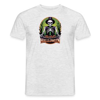 Halloween Grilling Grill Master Gift Skeleton - Men's T-Shirt - heather grey - Front - AI Model Male 178 dark (178cm)