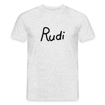Rudi - Männer T-Shirt - Grau meliert - Vorne - AI Model Male 178 dark (178cm)