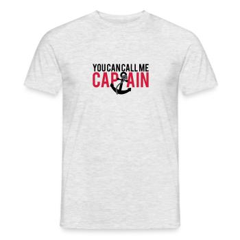 You can call me Captain Anchor Design - Männer T-Shirt - Grau meliert - Vorne - AI Model Male 178 dark (178cm)