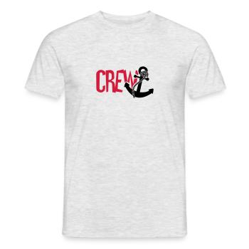 Crew Anker Matrose - Männer T-Shirt - Grau meliert - Vorne - AI Model Male 178 dark (178cm)