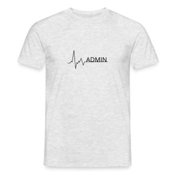 herzschlag admin - Männer T-Shirt - Grau meliert - Vorne - AI Model Male 178 dark (178cm)
