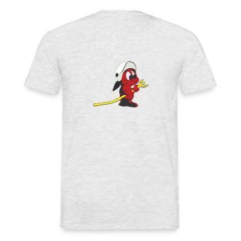 pompier - T-shirt homme - gris chiné - Dos - AI Model Male 178 dark (178cm)