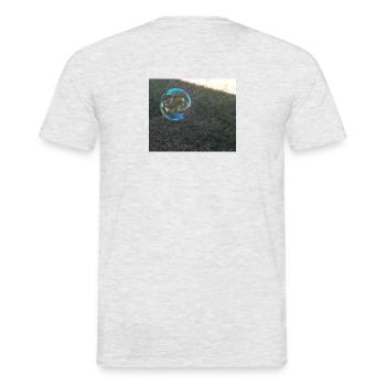 Grande bulle de savon en extérieur - T-shirt homme - gris chiné - Dos - AI Model Male 178 dark (178cm)