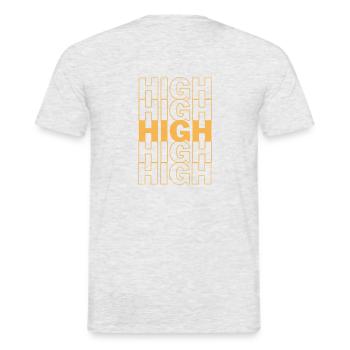 High Desing Orange - Männer T-Shirt - Grau meliert - Hinten - AI Model Male 178 dark (178cm)