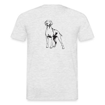 Rhodesian Ridgeback Geschenke RR Hundeliebhaber - Männer T-Shirt - Grau meliert - Hinten - AI Model Male 178 dark (178cm)