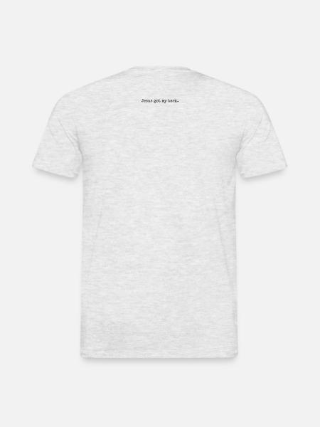 Jesus got my back (small) - Men's T-Shirt - heather grey