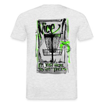 DiscGolf  - Männer T-Shirt - Grau meliert - Hinten - AI Model Male 178 dark (178cm)