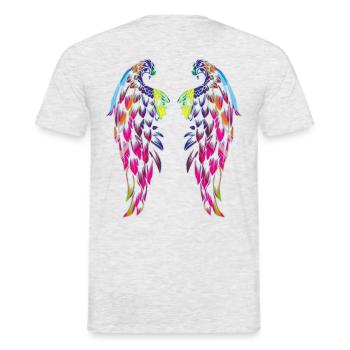 des ailes couleur - T-shirt homme - gris chiné - Dos - AI Model Male 178 dark (178cm)