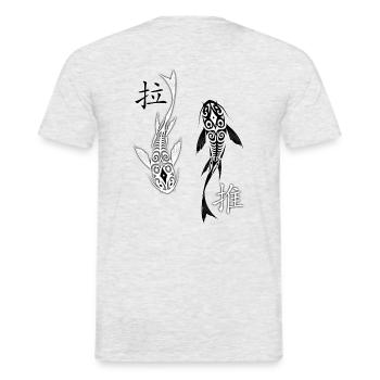 Avatar - Tui & La / Raava-Vaatu - Men's T-Shirt - heather grey - Back - AI Model Male 178 dark (178cm)