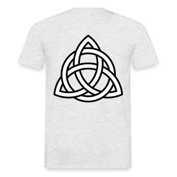 Triquetra | Geschenkidee | Symbol - Männer T-Shirt - Grau meliert - Hinten - AI Model Male 178 dark (178cm)
