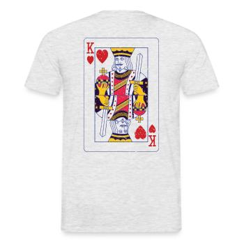 Roi Dame Carte King Queen Kart Amour de couple - T-shirt homme - gris chiné - Dos - AI Model Male 178 dark (178cm)