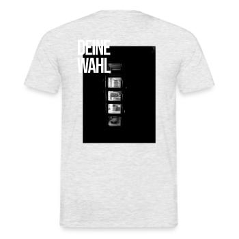 Sardinen_Dose - Männer T-Shirt - Grau meliert - Hinten - AI Model Male 178 dark (178cm)