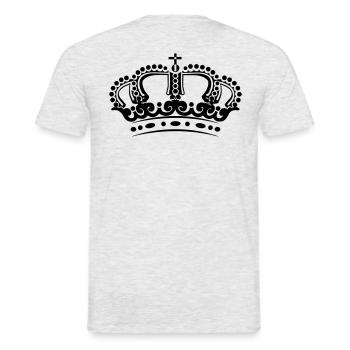 Partner - König (Männer) - Männer T-Shirt - Grau meliert - Hinten - AI Model Male 178 dark (178cm)