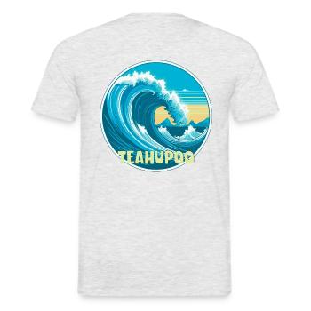 Teahupoo - T-shirt homme - gris chiné - Dos - AI Model Male 178 dark (178cm)